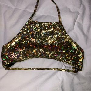 Gold Underboob bralette top